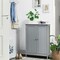 2-Door Freer-Standing Bathroom Storage Organizer Cabinet with Shelf Perfect for Living room or Bedroom